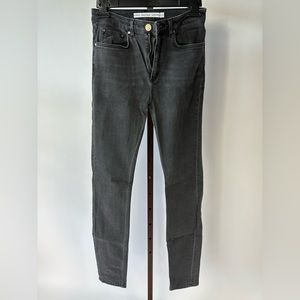 & Other Stories Distressed Black Mid-to-High Rise Skinny Jeans (Sz 27)